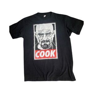 Sz.L*Black Short-Sleeve T-Shirt W/ Heisenberg Says "COOK"